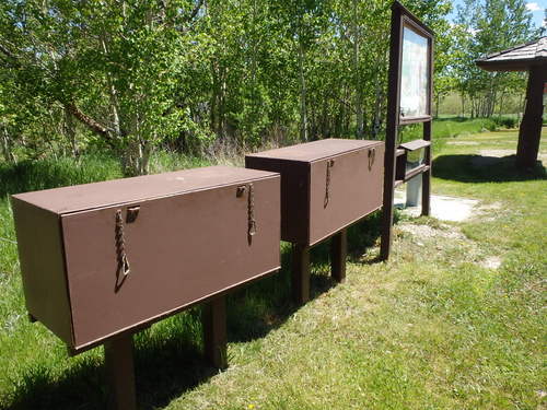 GDMBR: Bear Vaults in the Upper Red Rock Lake Camp Ground.